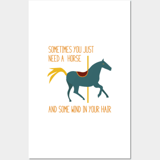 Funny Horse Wind in Your Hair Posters and Art